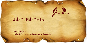 Jó Mária névjegykártya