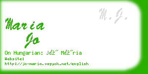 maria jo business card